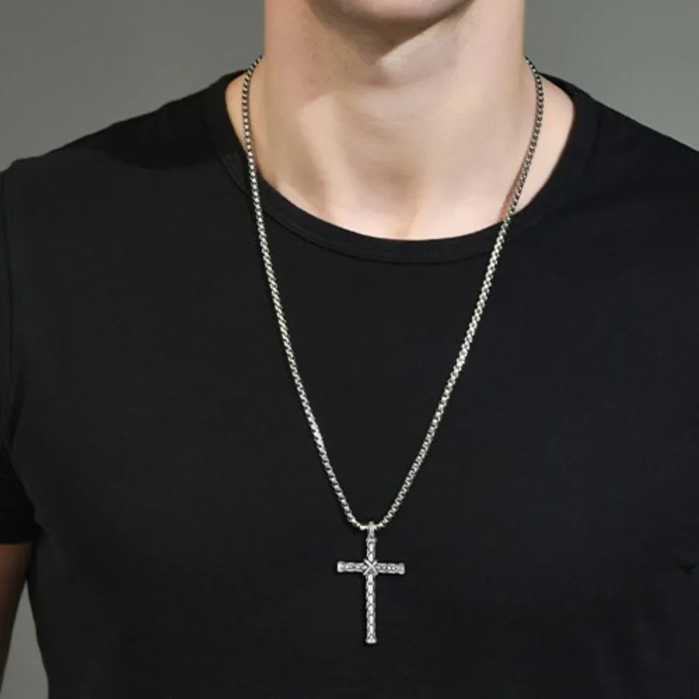 ❤️New Christian Cross Steel Pendant Necklace for women/men, N90201P145 - Picture 5 of 9